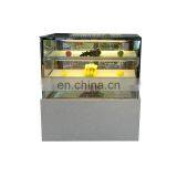 Japanese Style 3 Layers Marble Materials Right Angle Cake Showcase Display Glass Display Showcase Freezer