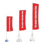 Plastic water injection flag stand with high quality