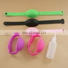 New Arrival Adjustable Size Silicone Sanitizer Hand Band With Watch