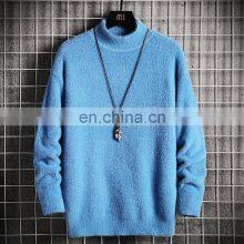 Factory Wholesale High Quality High-neck Loose Mink Fleece Winter Plus Velvet Thick Knitted Jacket Men's Sweater thumbnail-5