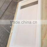 30''x60'' Trench Drain Shower Pan With Right Off-set Drain, Cultured Marble Shower Pan With Stainless Steel Drain Cover thumbnail-2