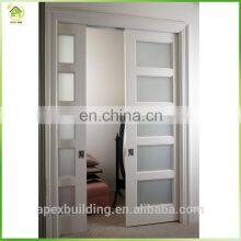Contemporary Internal Solid Wooden Doors With Glass Flush Glazed Room Dividing Doors thumbnail-3