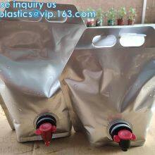 Aseptic Soap Milk Juice Water Red Wine Pack Plastic Bag In Box 5 L With Spout Tap,2L 3L 5L Plastic Valve Wine Bag in Box thumbnail-3