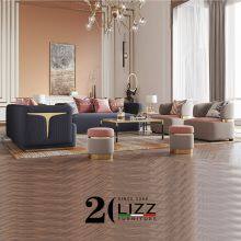 Luxury Modern Furniture Velvet Fabric Living Room Sofa With Ottoman thumbnail-2