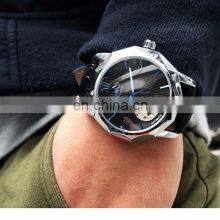 WINNER 199 Men Automatic Mechanical Movement Luminous Display Watch Low Price Fashion China Leather Band Watch thumbnail-3