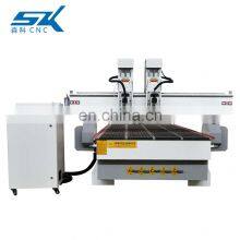 New Design Aluminium Composite Panel Woodworking Engraving Machine Double Heads Rotary CNC Router thumbnail-5