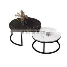 Luxury Coffee Tables Living Room Marble Coffee Table Modern Apartment Multifunction Coffee Table Set White Black thumbnail-4