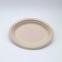 10 Inch Sturdy Greaseproof Microwavable Compostable Disposable Bamboo Fiber Restaurant Party Paper Plate Biodegradable thumbnail-4