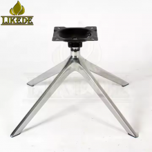 4-Leg Aluminum Swivel Base Lounge Dining Chair Metal for Outdoor Living Room Bedroom Workshop Use With Revolving Turning Feature thumbnail-4