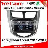 Wecaro WC-HU7202 Android 4.4.4 Car Stereo Quad Core for Hyundai Accent Car Dvd Player Radio Gps 1080p 2011-2014 Quality Choice thumbnail-1