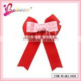 Factory Wholesale Grosgrain Ribbon Bow Hairgrips Cheer Leading Bows for Valentines Day (QRJ-0027) thumbnail-2