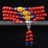 6mm 108 Beads Bracelets Cinnabar Red Bracelet Mala Necklace thumbnail-3