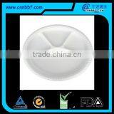 Disposable Biodegradable Corn Starch Tableware 11'' 4 Compartment Round Plates Quality Choice thumbnail-1