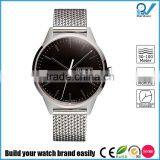 Brushed PVD Steel Stainless Steel Case Watch Waterproof 5ATM Date and Day Function Movement Black Nappa Leather thumbnail-3