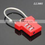 T-shirt Shaped Resettable 3 Digit Travel Luggage Suitcase Alloy Padlock Steel Wire Changeable Combination Lock thumbnail-6
