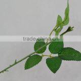 Wire Rose Stem With Two Sets of Leaves Without Rose Top thumbnail-1