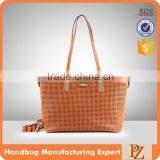 10778 Good Price Brown Color Laser Large PU Tote Bag for Women thumbnail-1