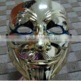 Plastic Gold Silver Color Party Cosplay V For Vendetta Mask thumbnail-1
