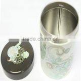 Fashionable Round-shaped Tin Tea Box,Tea Packing Tin Box