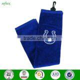 Cotton Solid Color Velour Golf Towel With Embroidery thumbnail-5