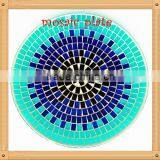 15-45cm Round Blue Color Mosaic Pattern hand painted glass ceramic decorative plate crafts