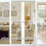 Four Panel Interior House Sliding Grill Door for Sale,PVC/UPVC Horizontal Sliding Grill Door Design