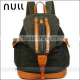 Vintage Men Casual Canvas Leather Backpack Rucksack Bookbag Satchel Hiking Bag