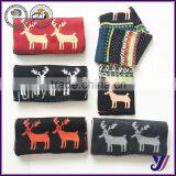 Multicolor Jacquard Wool Felt Winter Santa Elk Knitting Infinity Scarf Wholesale China (can be Customized) thumbnail-1