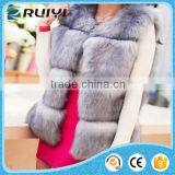 Luxury women fashion faux fur vest wholesale