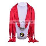 2016 Hot Sale Retail/wholesale 10 Different Colors Cotton Colorful Round Pendant Women Winter Scarf Necklace (SC150063) thumbnail-6