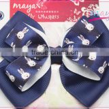 2016 new style Rabbit Pattern Rib Belt bow hair clips for girls and lady