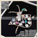 New Arrival Color Crystal Perfume Bottle Brooch Diamond Flower Brooch thumbnail-4