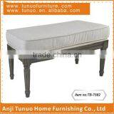 Upholstered White Piano Bench thumbnail-1
