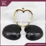 Zinc Alloy Apple Shape Metal Clutch Frame With Black Plastic Shall Box Purse Frame Supplier's Choice thumbnail-4