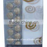 Peva Shower Curtain With Resin Hooks