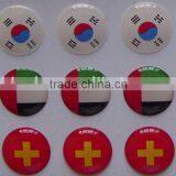 Flag Sticker With Pin, Epoxy Sticker, Crystal Sticker