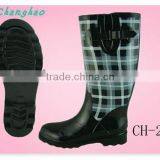 Cheap Black and White Boots Women Winter Rubber Boots CH-241