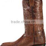 Black Cherry Tan Cowboy&cowgirl Handmade Genuine Leather Western Ostrich Leg Boots Wholesale thumbnail-4