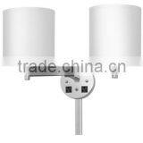 Hot Selling UL CUL ETL Certification Brushed Nickel Power Outlet Hotel Wall Lamp for USA Canada Mexico thumbnail-2