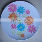 11" Sunflower Cheap BBQ Melamine Round Serving Platter / Tray