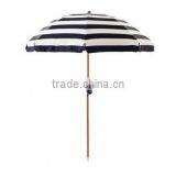 Beach Umbrella With Wooden Pole thumbnail-1