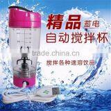 16oz/18oz BPA-FREE USB Rechargeable Pink Protein Shaker Bottle - Portable Electric Power Drink Mixer thumbnail-1