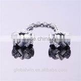 Wholesale Silver Charm Elegance Safety Chain With Crystal Stone Large Hole 925 Sterling Silver Safety Chain DIY Pendant Charm thumbnail-6