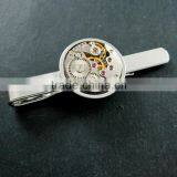 18mm Vintage Style Steam Punk Watch Movement Core Rhodium,metal Gun Black Fashion Tie Clip Bar 6830002 thumbnail-5