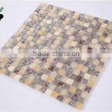 SMS06 Foshan Beige White Roughness Stone Marble Mosaic Square Art Mosaic Tiles Indoor Decorate Wall thumbnail-4
