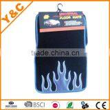 Embroidered Flame for Russia and Europe Markets Gigging and Non-slip Pvc Car Mat