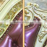 European Style Elegant Double Bed, Palace Princess Purple King Size Bed, Luxury Bedroom Furniture Set (BF01-ML028) thumbnail-5