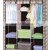Folding Fabric Portable Bedroom Wardrobe With Metal Frame Big Size thumbnail-2