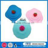 Custom Silicone Coffee Cup Lid, Eco-friendly Cute Shape Silicone Cup Cover thumbnail-2