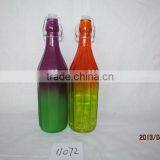 250ml,500ml.750ml and 1000ml 1000ml Glass Juice Bottle With Twist off Lid With Clip Top Rail in High Quality thumbnail-5